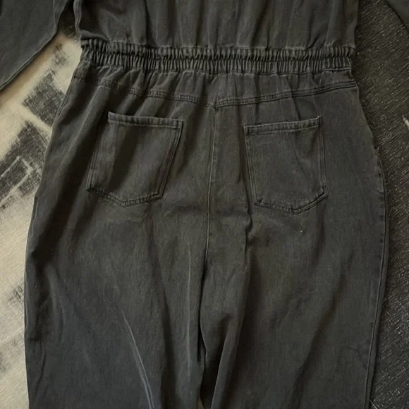 Dark Denim Jumpsuit - Picture 6 of 7